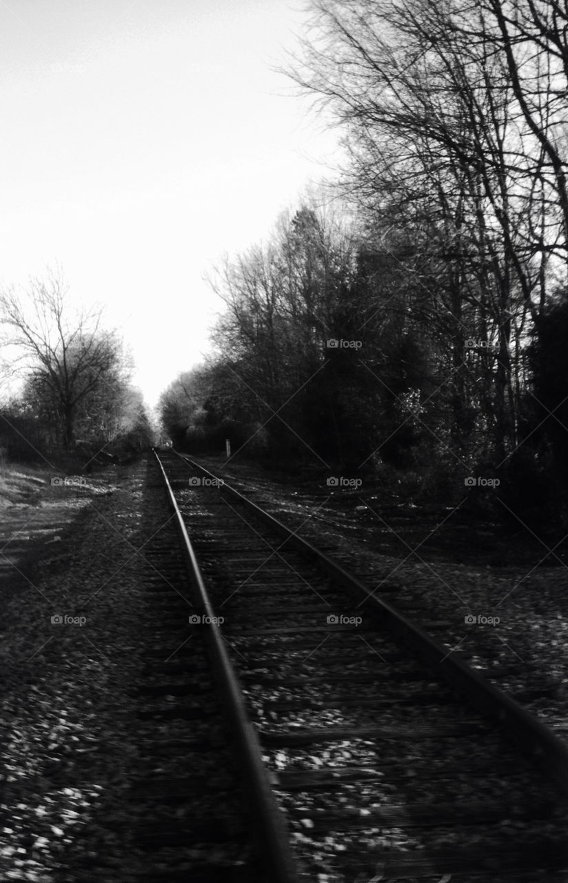 Black and white railroad