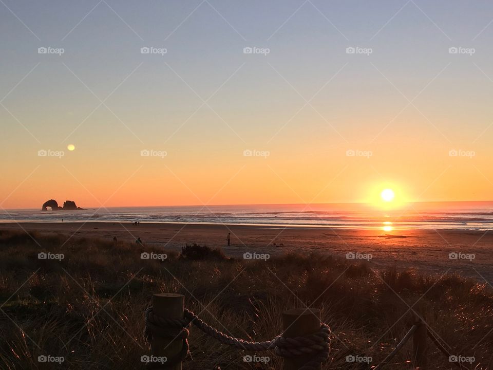 Peaceful Sunset.  Rockaway Beach, OR, USA