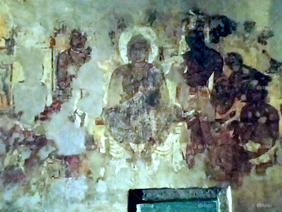 Ajanta paintings about buddha