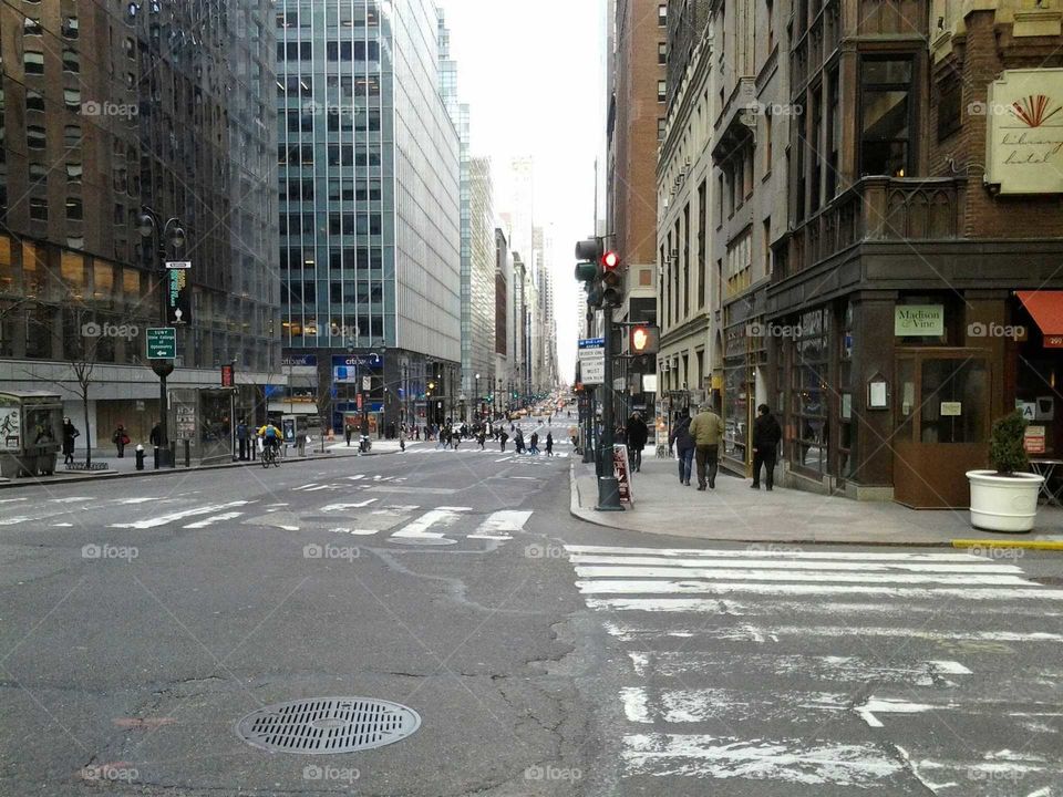 garment district nyc. heading to the office