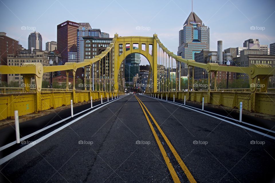 One of the sister bridges in Pittsburgh.