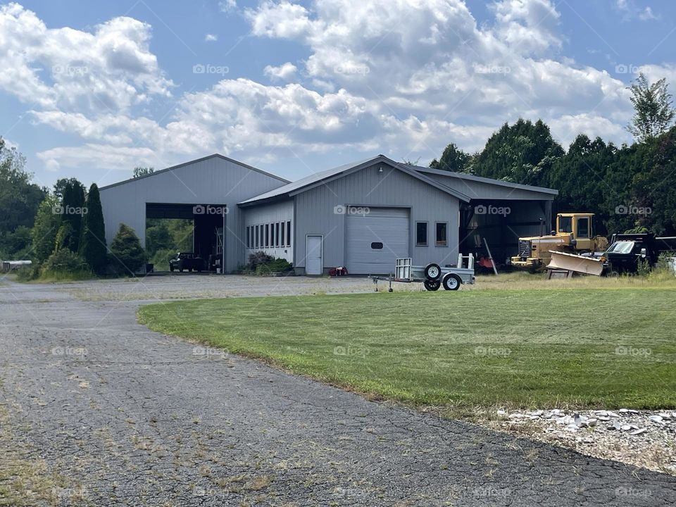 Architecture building with cloudy sky