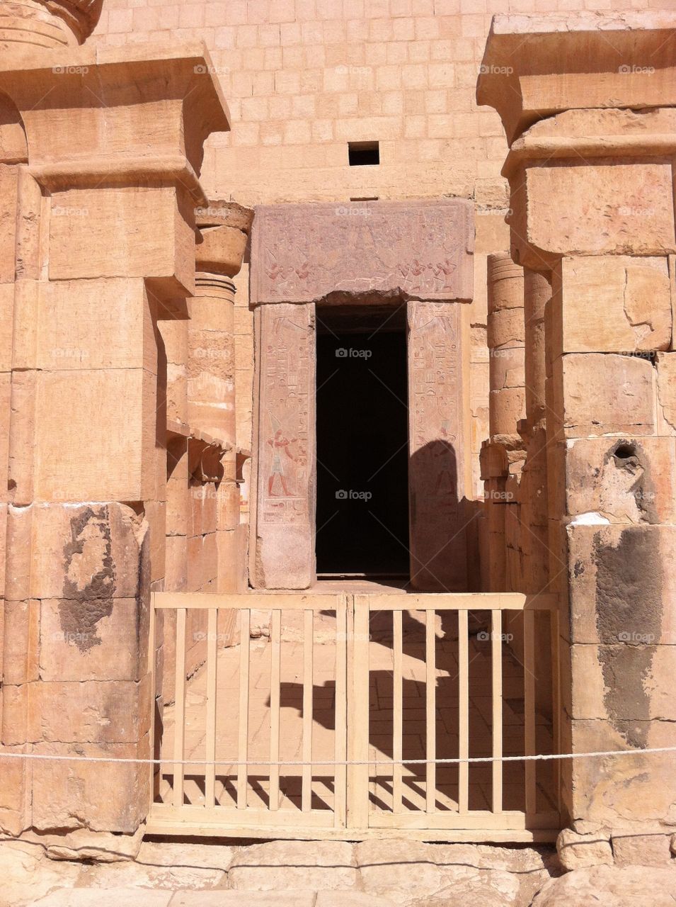 Doorway to birthing room at Temple of Hatsheput, Egypt . Doorway to birthing room at the ancient temple of Hatsheput 