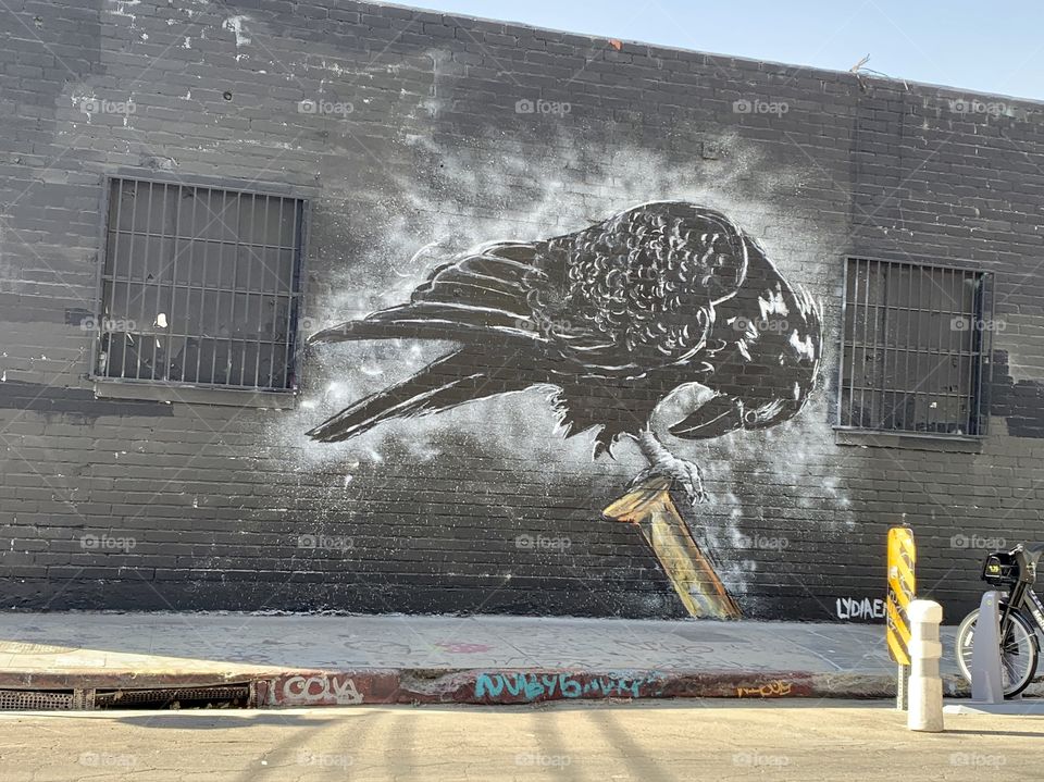 Mural in the Arts District of downtown Los Angeles. Artist: @lydiaemily on IG