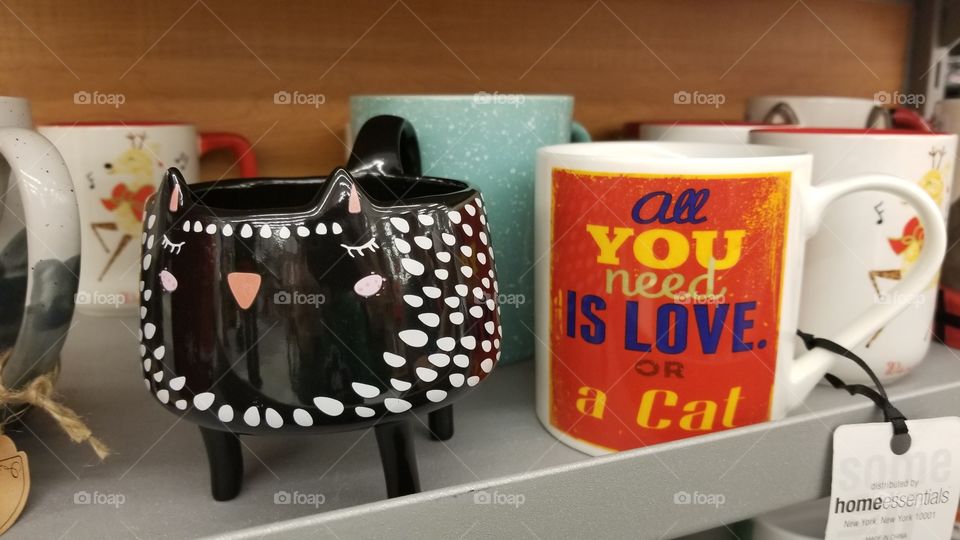 For all the cat lovers out there... here are the mugs for you! I saw both of these mugs at TJ Maxx and took the picture to show a friend but I find the picture to be awesome because I myself love the mugs and I'm not a big cat fan.