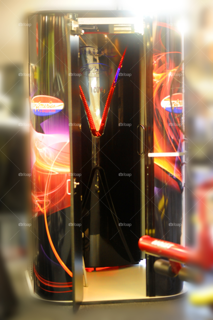 booth tanning standing suntanning by lightanddrawing