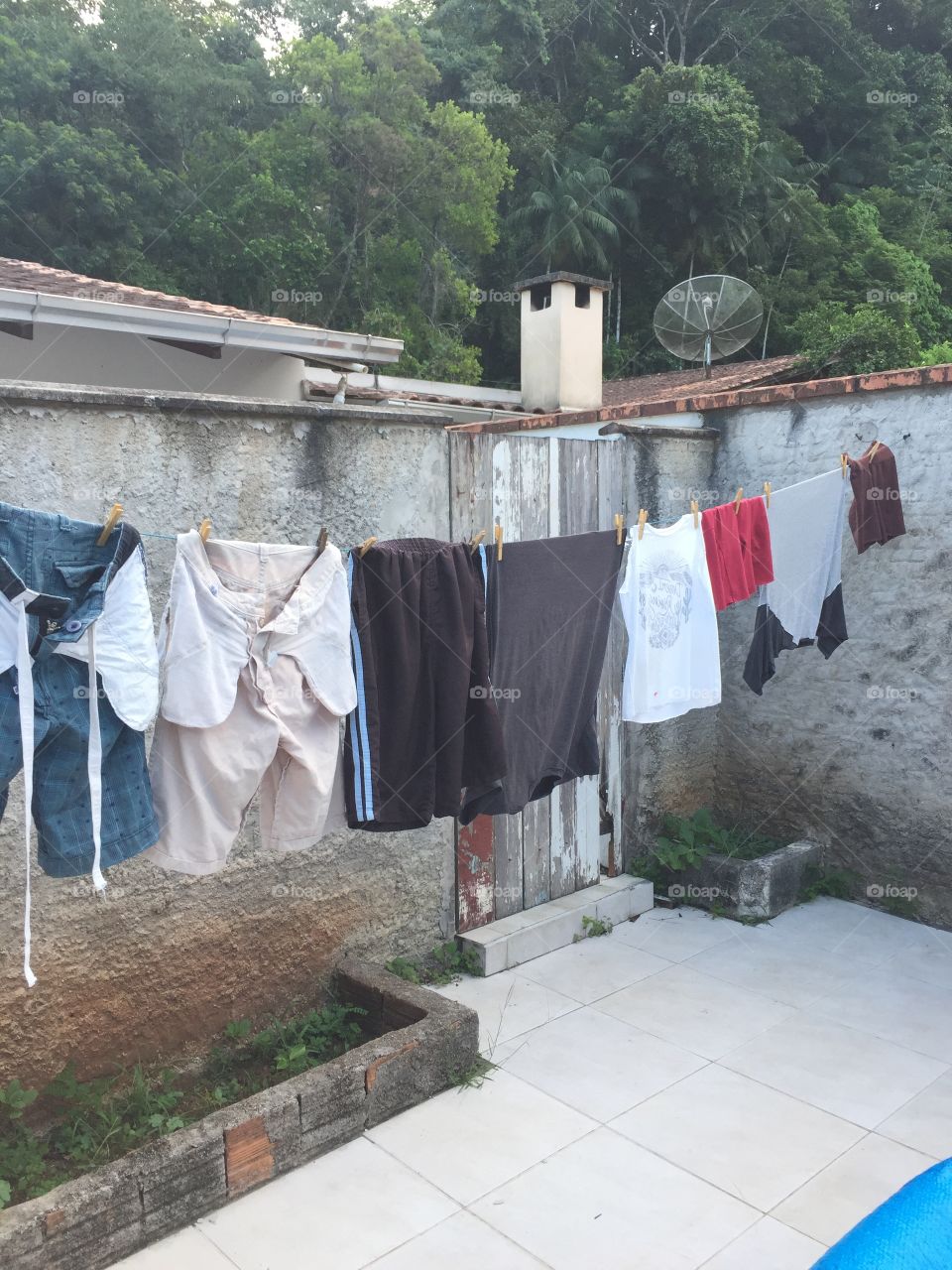 Clothes on the clothesline