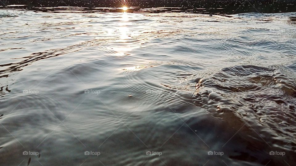 A picture of river water at evening