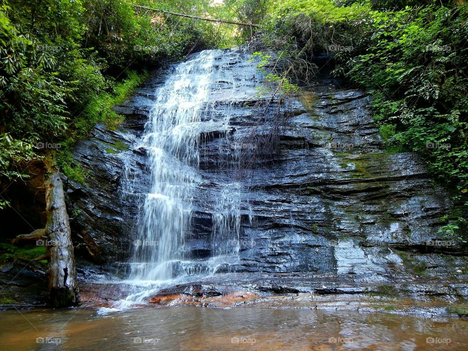upper falls on Fall creek in South Carolina