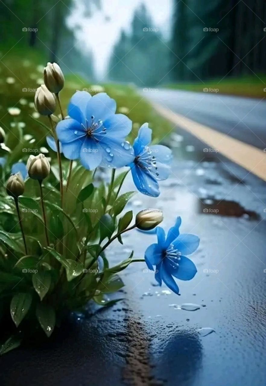 A very beautiful picture, and there is no better picture than it. There is no better picture of green herbs and colorful, red and white roses than it. Glory be to God, the natural and picturesque view, and there is no more