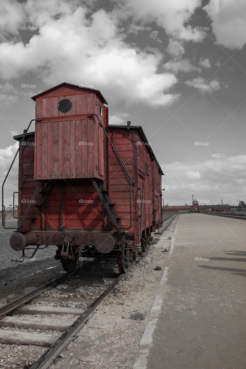 Birkenau. A train stuck in time and sorrow