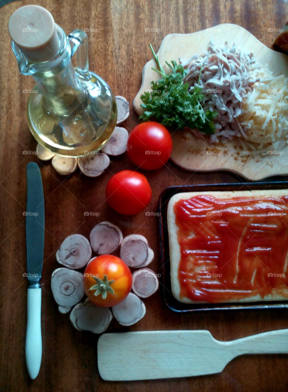 No Person, Food, Knife, Wood, Still Life