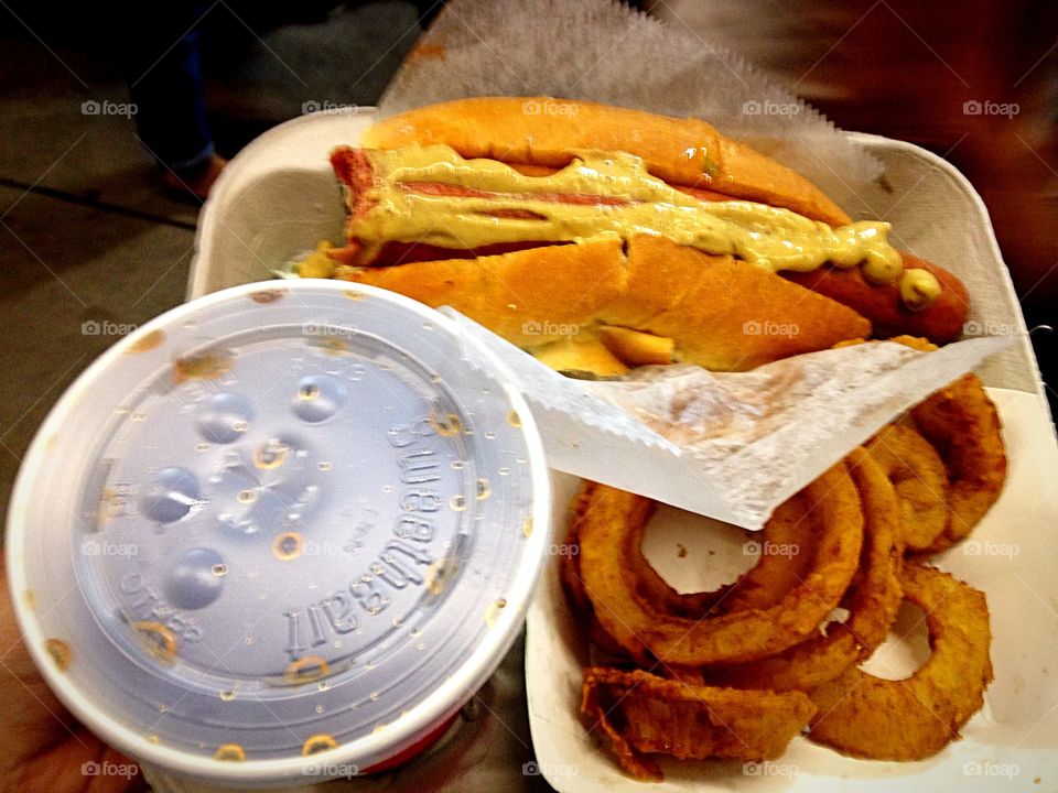 Dinner at the ballpark 
