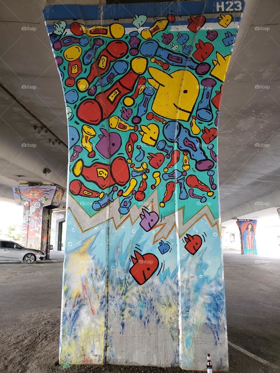 Colorful urban street art