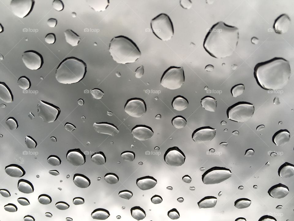 Rain drop over glass