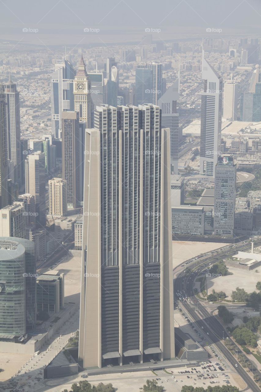 High-rise, modern buildings in the UAE.