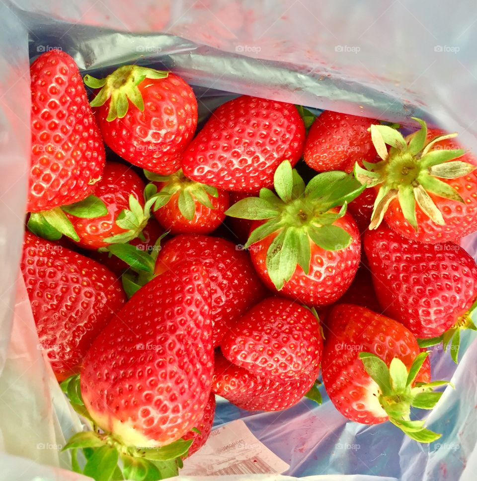 Strawberries in the bag