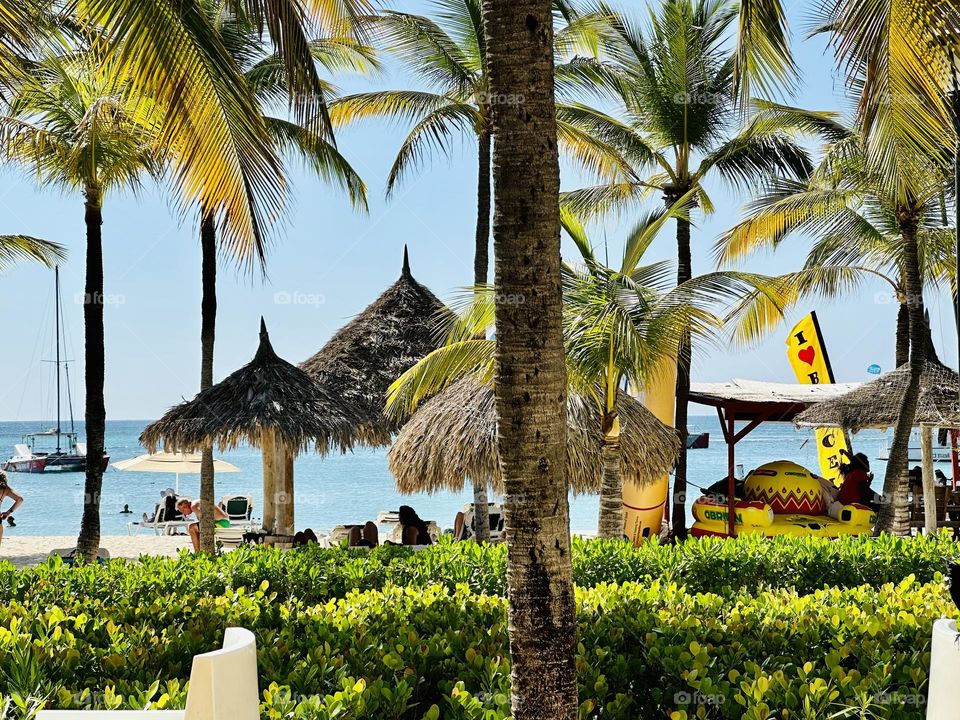 View from breakfast at Barcelo Aruba