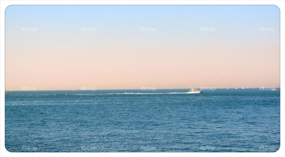 blue sea view Kuwait clear sky and boating