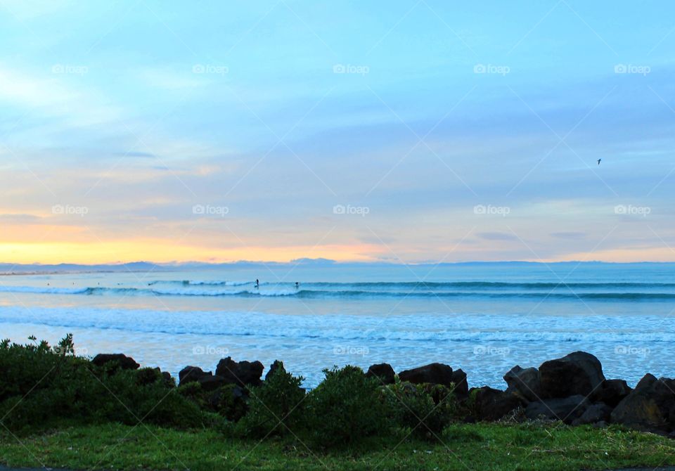 Sunset surfers