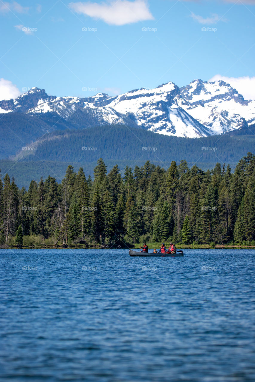 Enjoying a morning on a Montana lake