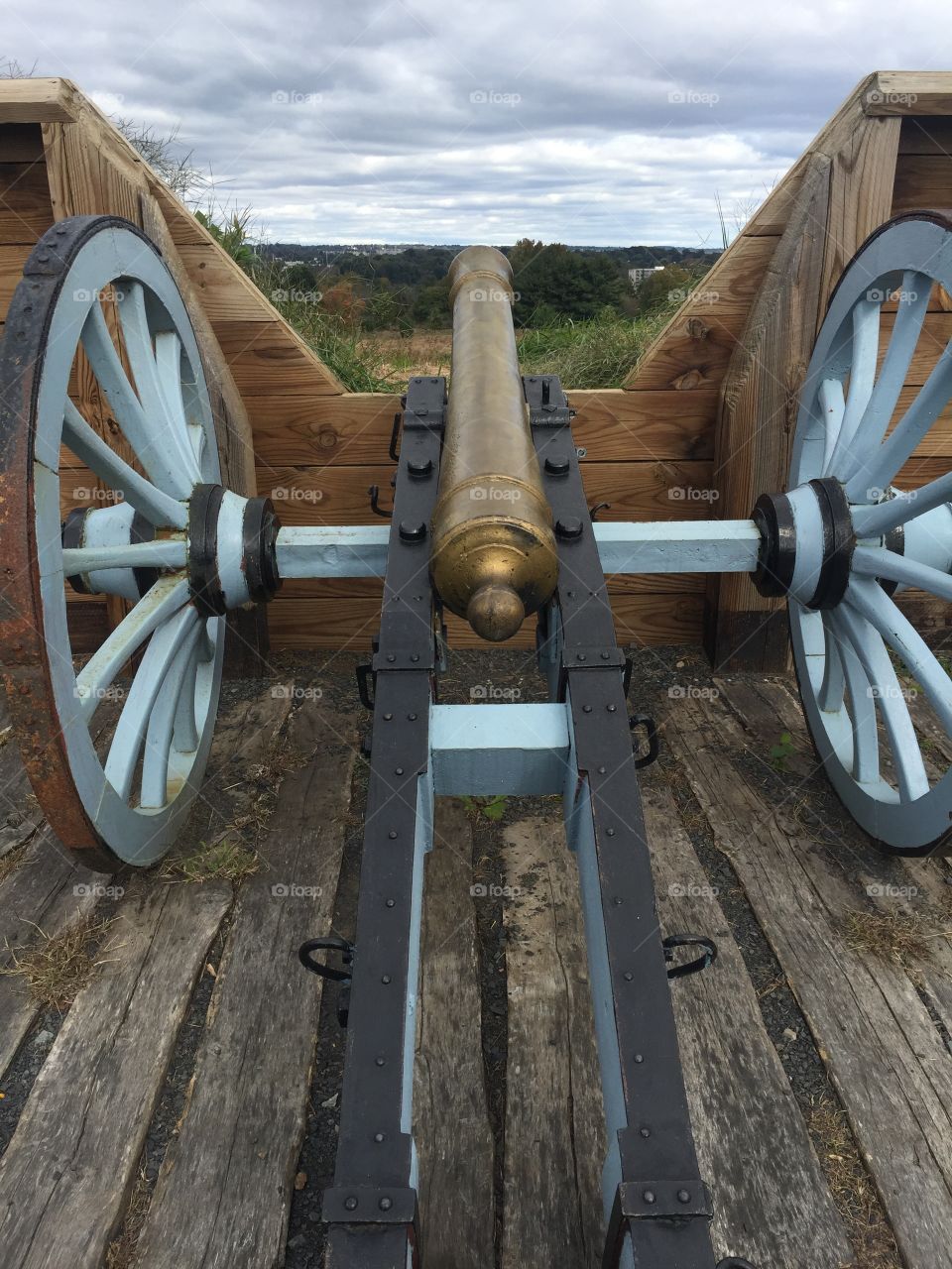 Cannon replica at valley forge historic park Pennsylvania 