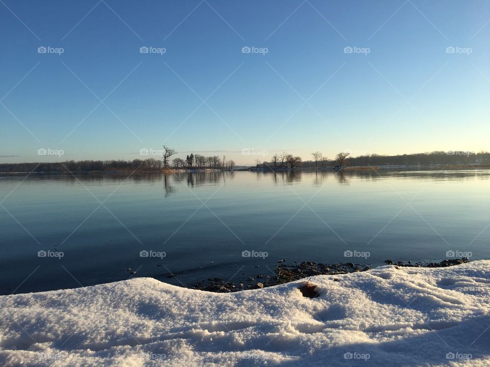 Winter lake day