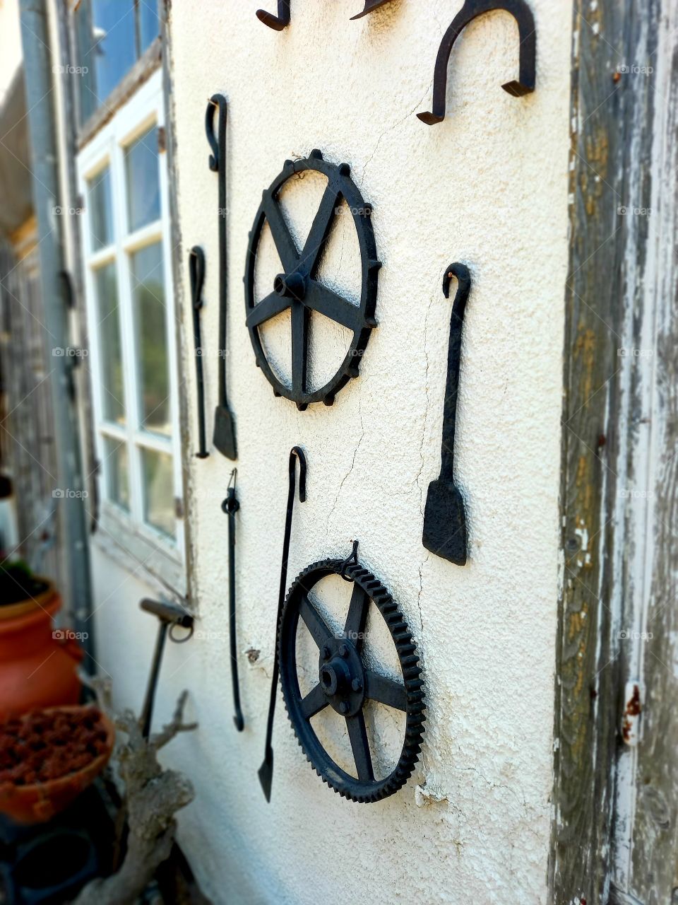 A collection of an old tools