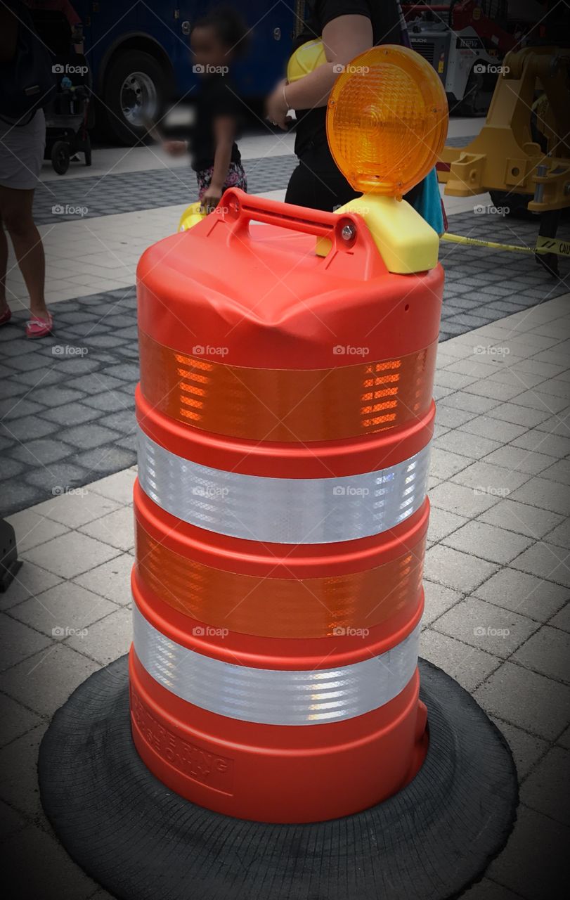 Orange Construction barrels 