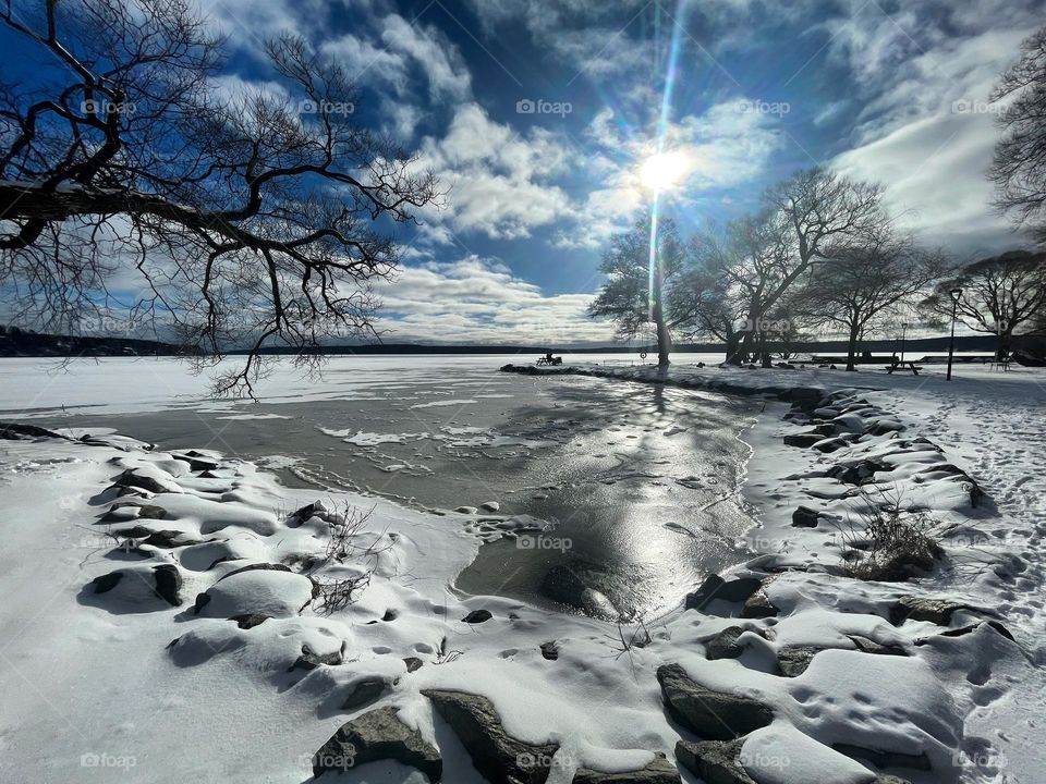 Winter by the lake