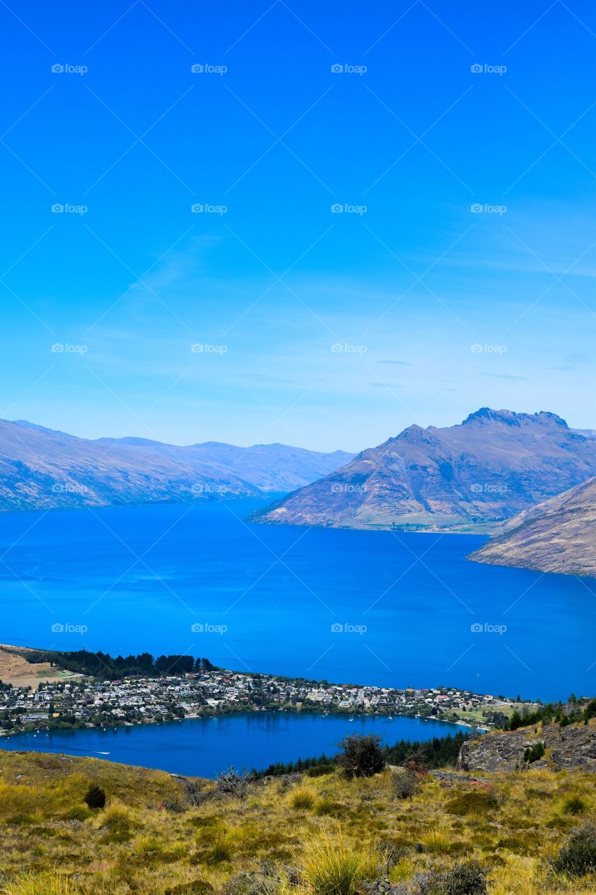 mountain and blue sky