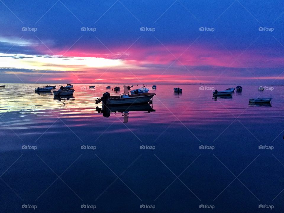 View of sea during sunset