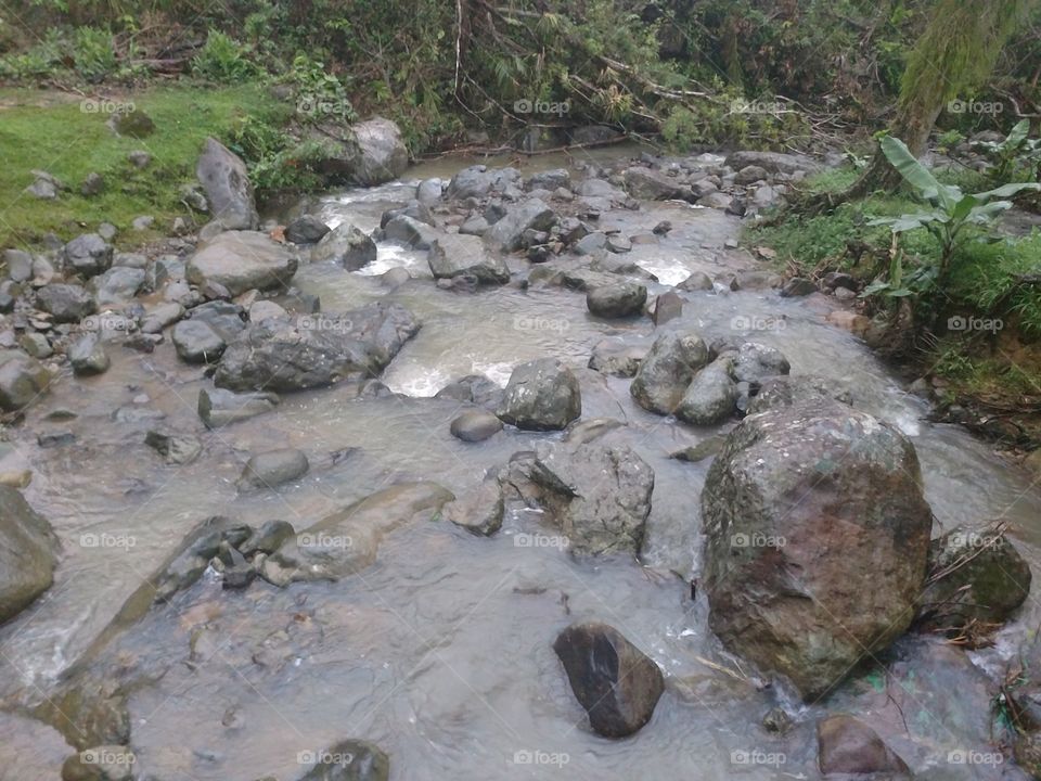 Freshwater river up in the mountains. PR