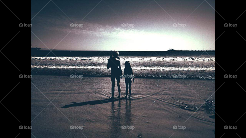 Shadows dancing on the beach