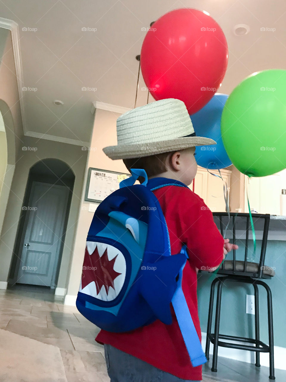 Boy and balloons