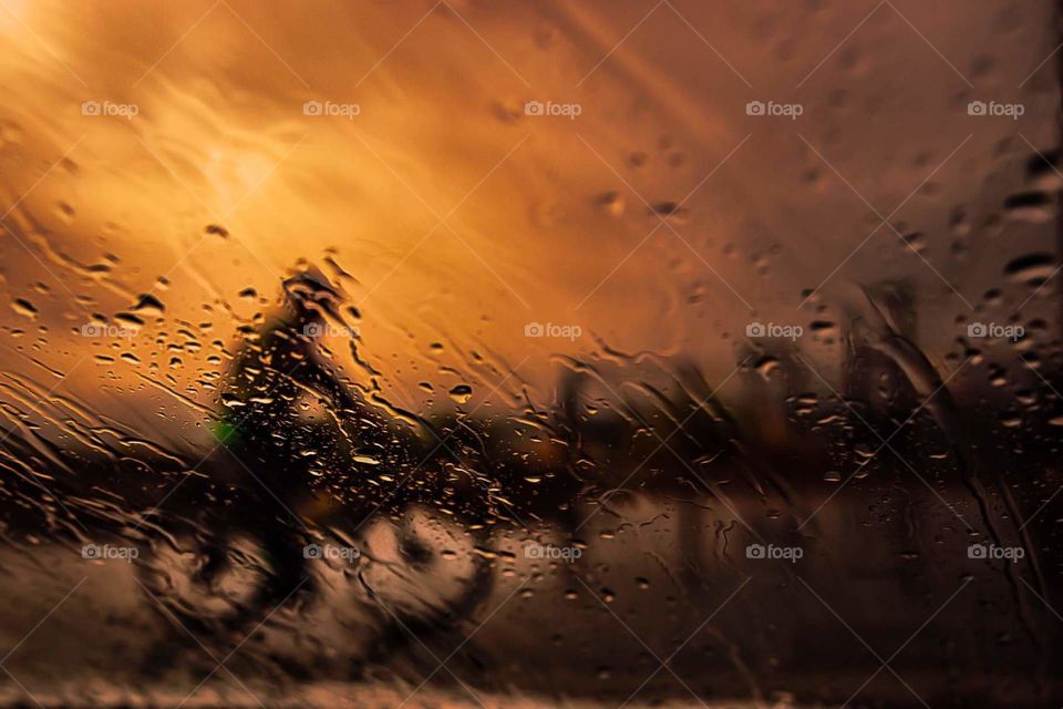 Bicycle in the storm