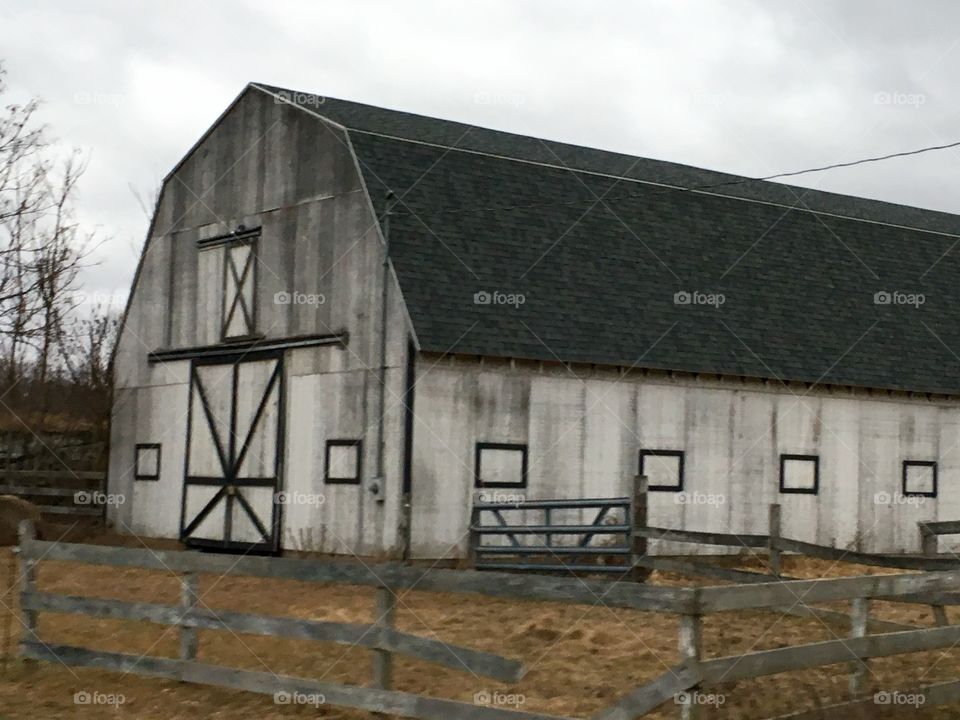 Barn on the farmland