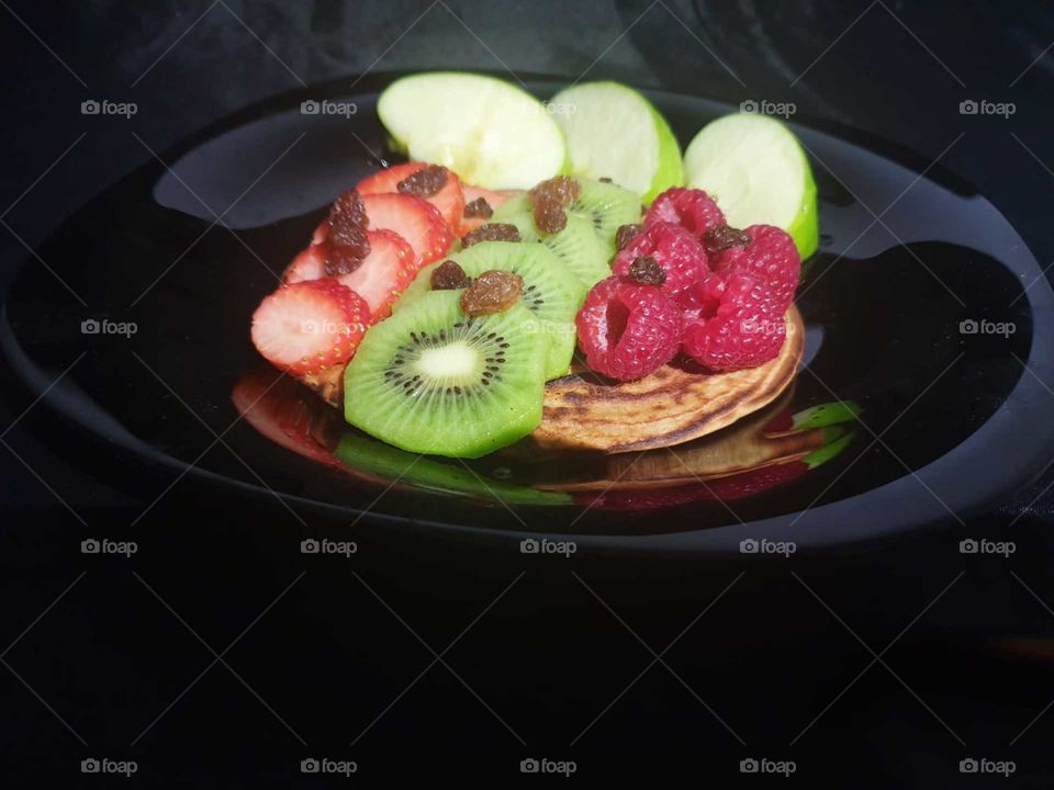 Pancake#fruits#sweet#delicious#vitamins