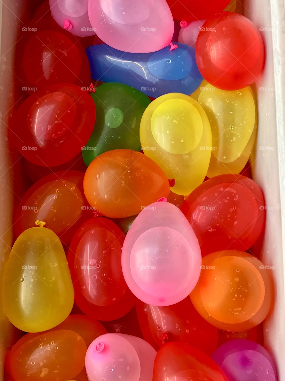 Colorful water balloon collection 