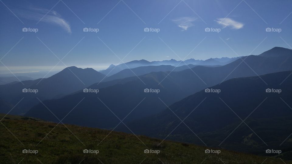 A beautiful mountain sunset in Tatry mountains, Slovakia