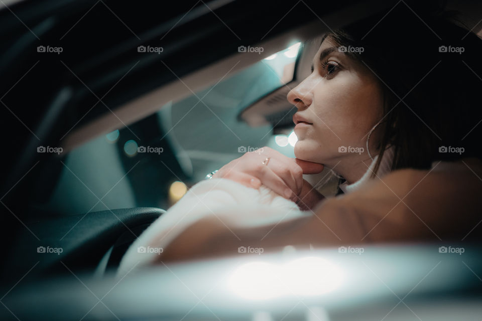 woman in the car / movie scene 