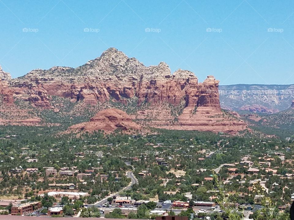 Overlook City with Red rock