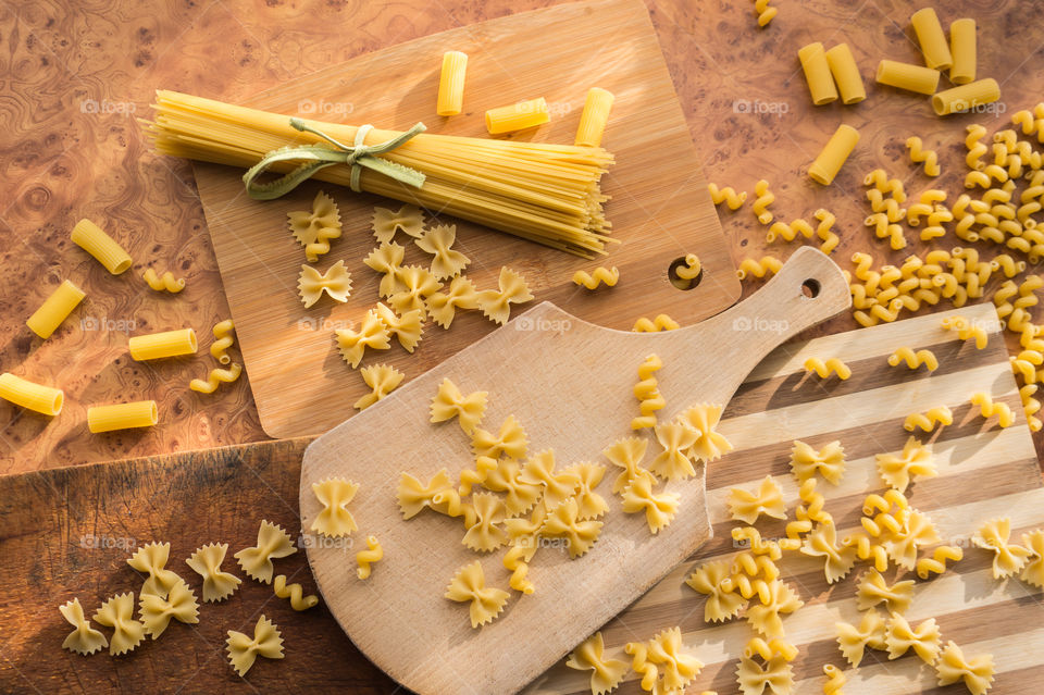 Different types of pasta