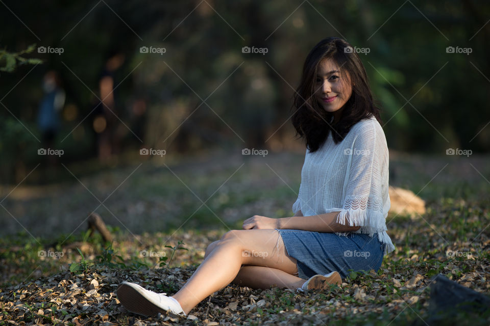 Cute girl in the park 