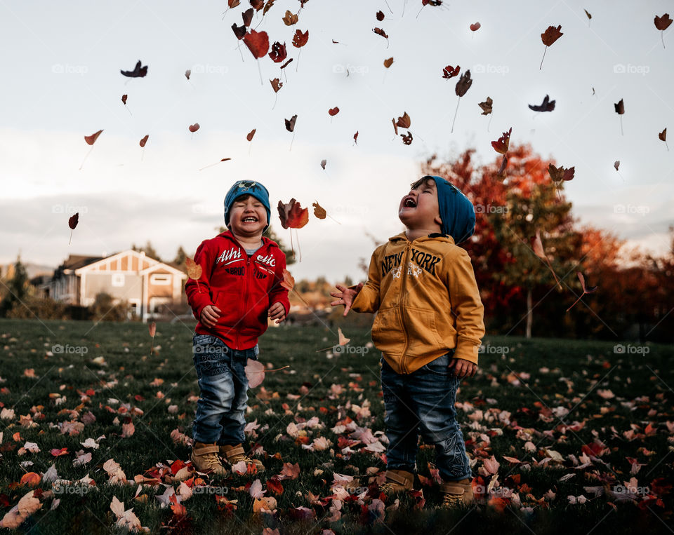 Play in the park in fall