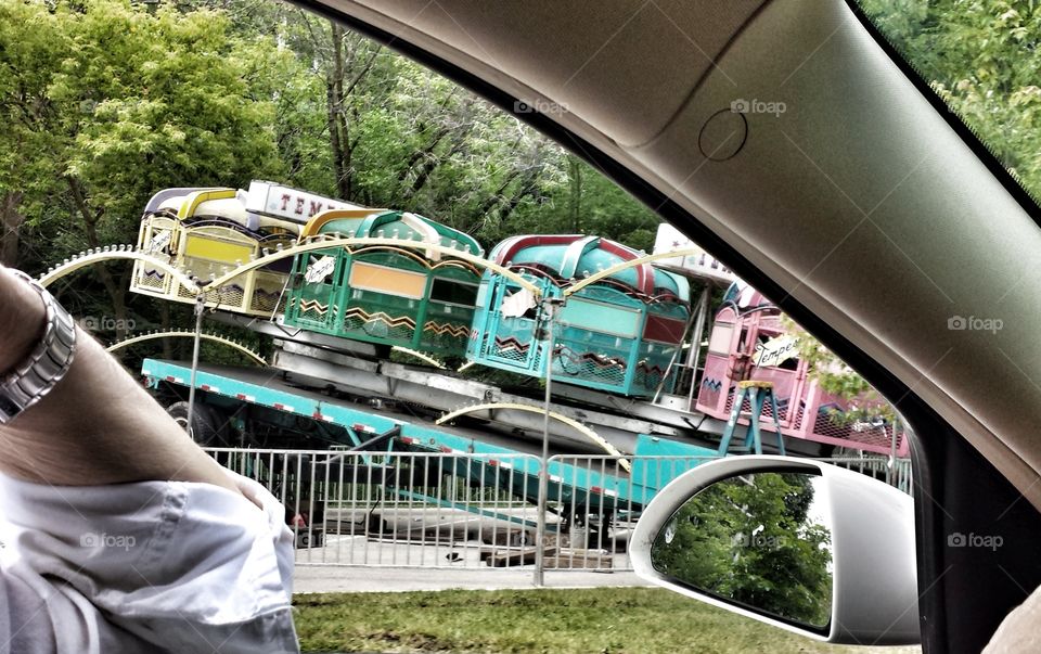 Curiosities. Window View of Carnival Pack-Up