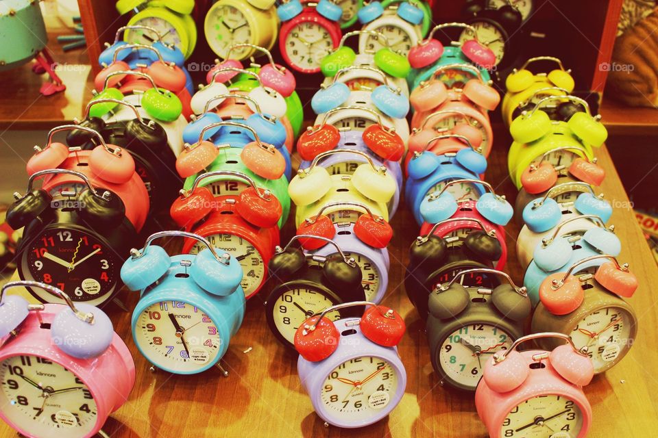 Colorful clocks