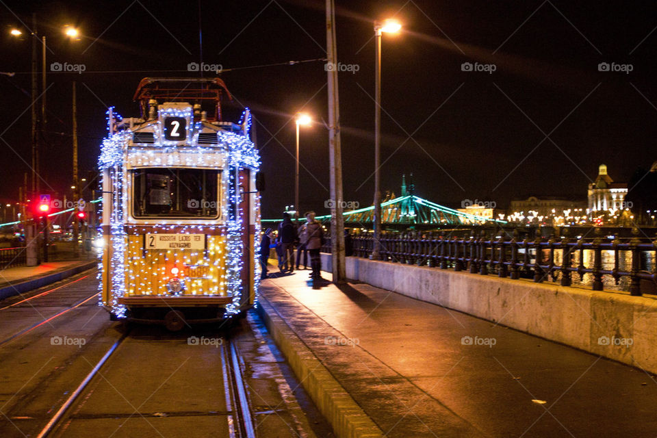 Christmas tram