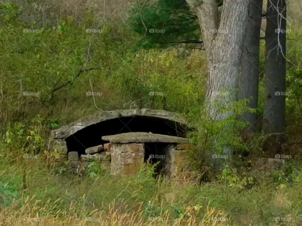 Driving the Back Roads and enjoying everything around us. This is a old root cellar.