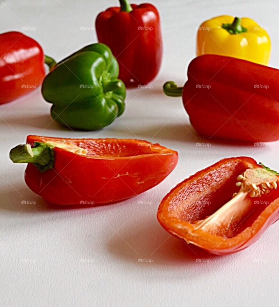 Selection of bell peppers 